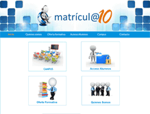 Tablet Screenshot of matricula10.com